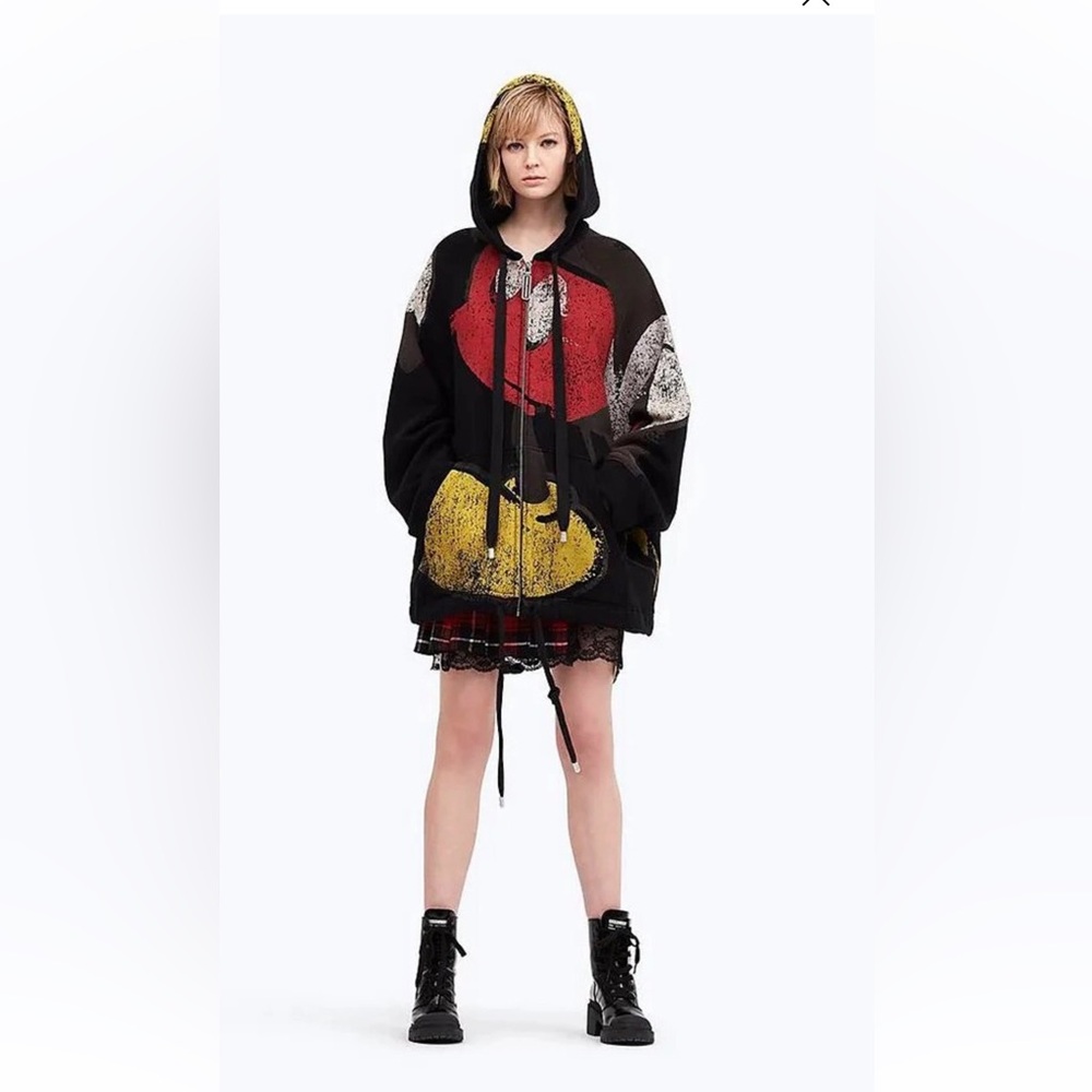 Marc Jacobs  RARE COLLECTABLE DISNEY MICKEY MOUSE OVERSIZED ZIP UP HOODIE /DRESS